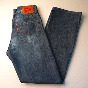Boys Levi's 514 Slim Straight Denim Jeans Size 14 Medium Wash